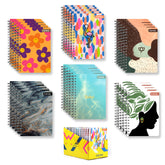 Caja 30 Piezas Libreta Francesa Ferrini Doble Aro Diseños 120h