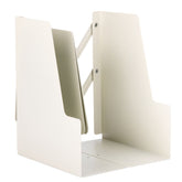Soporte de Libros Ajustable de ABS -| DELI| Estante Retráctil Creativo Blanco con Clip y Soporte, Ideal para Estudiantes, Material Duradero, Capacidad para Múltiples Libros, Accesorio de Lectura|Soporte de Libros Moderno|Acabado Blanco Elegante, Decoraciones para Estantes