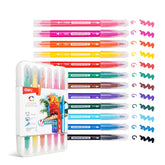 Plumones Lettering Deli Doble Punta x12 – Punta Fina y Pincel