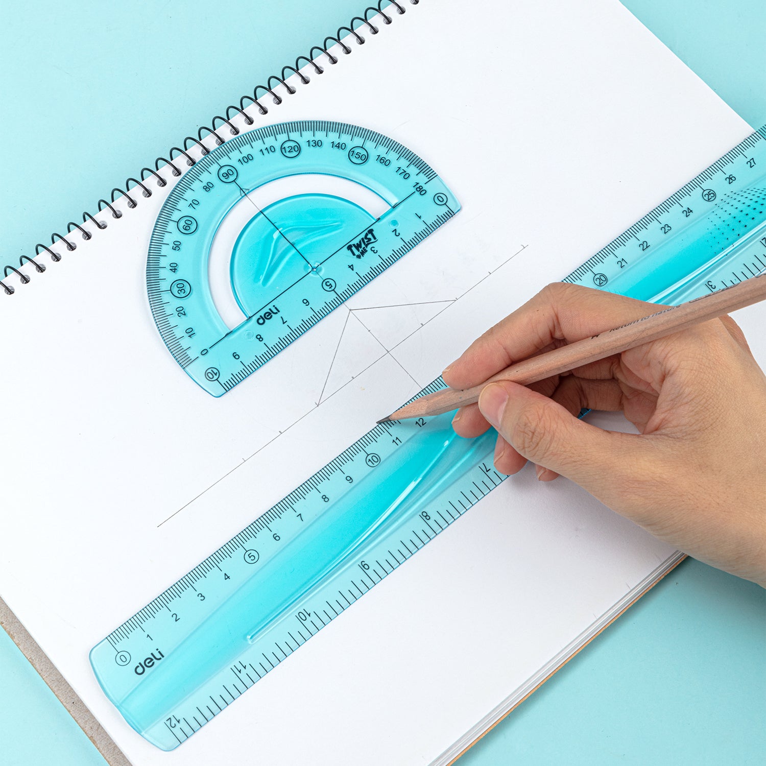 Juego de Geometría Ultra Flexible| 4 piezas| DELI