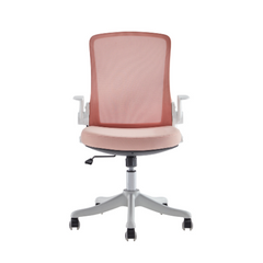 Silla de Escritorio de Oficina Tipo Secretarial, Sillas de Malla | DELI |Ergonómicas con Respaldo Mediano, Giratorias, con Ruedas, Soporte Lumbar Cómodo, Brazos Plegables Cómodos, Negra, Silla de Oficina