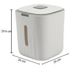 Contenedor hermético para alimentos para mascotas, capacidad de 4.99 kg, plástico sin BPA, rectángulo con tapa abatible, dispensador de alimentos secos para perros y gatos grandes, fácil de limpiar, sellado duradero, ideal para almacenamiento en la cocina, regalo perfecto para los amantes de las mascotas.| DUKE´S| ESFLO