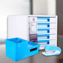 Juego de organizadores y accesorios de escritorio, regalos para compañeros de trabajo, los suministros de oficina incluyen engrapadora, grapas, para el hogar y la escuela| DELI 