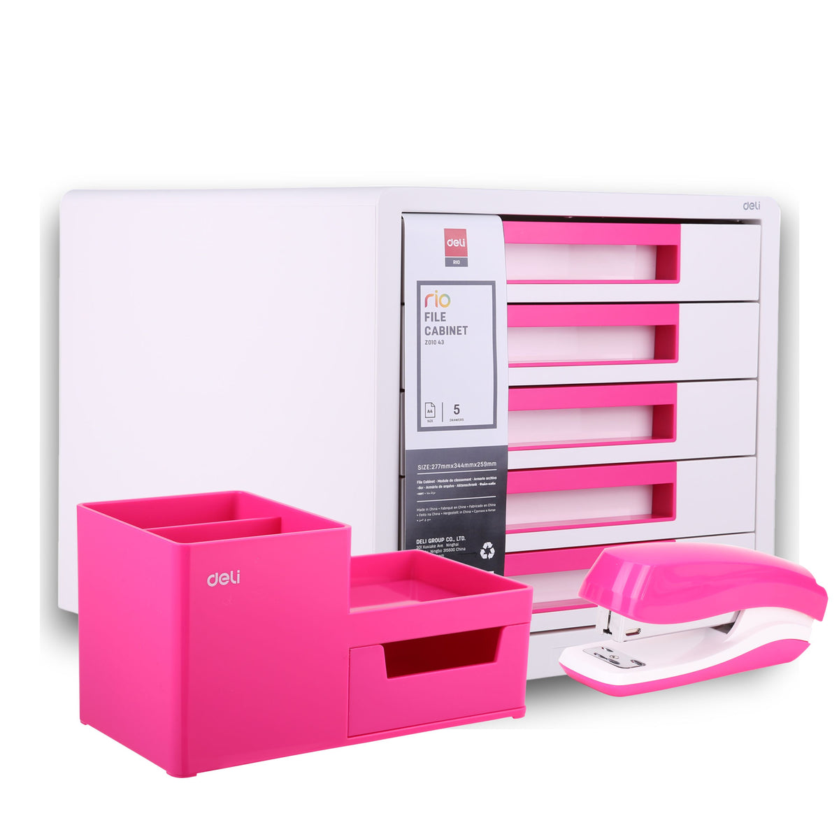 Juego de organizadores y accesorios de escritorio, regalos para compañeros de trabajo, los suministros de oficina incluyen engrapadora, grapas, para el hogar y la escuela| DELI 