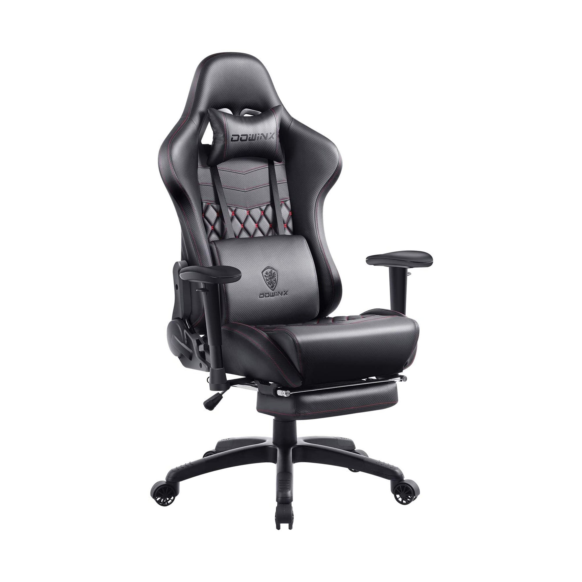 Silla de Oficina Gamer Ergonómica con Masajeador | DOWINX| Mejorada para Juegos - Apoyabrazos Ajustables con Reposapiés, Confort y Soporte Perfectos - Regalo Ideal para jóvenes, niños y adultos y Acción de Gracias - Disponible en Varios Colores