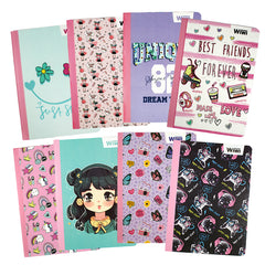 8 pack Cuaderno Cosido College Libreta Composition Wiwi 100h