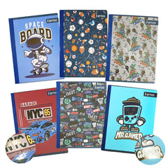 Cuaderno Cosido College Libreta Composition Foil Ferrini 6 pack