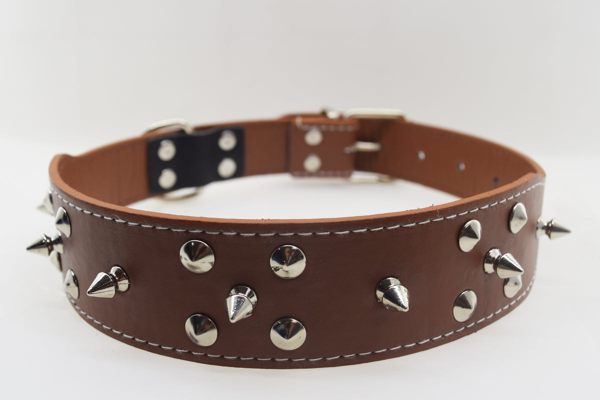 Collar para Perro de Picos de Metal | DUKE´S, Collares Ajustables Acolchados para Mascotas de Tamaño Pequeño a Grande, Patrón Sólido, Material Duradero, Collar Personalizado para Perros