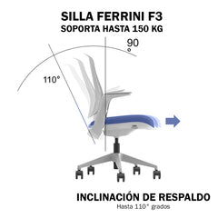 Silla Ejecutiva Ergonómica De Escritorio Ferrini Oficina F3
