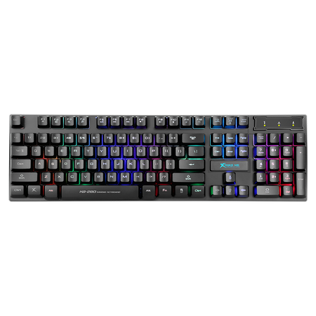 Teclado Gamer X-Trike Me| PC RDGB de Membrana | 7 colores | 114 Teclas | Teclado de Juego con Retroiluminación USB para PC, Portátil y Oficina 