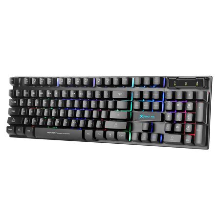 Teclado Gamer X-Trike Me| PC RDGB de Membrana | 7 colores | 114 Teclas | Teclado de Juego con Retroiluminación USB para PC, Portátil y Oficina 