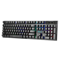 Teclado Gamer X-Trike Me| PC RDGB de Membrana | 7 colores | 114 Teclas | Teclado de Juego con Retroiluminación USB para PC, Portátil y Oficina 