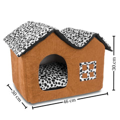 Casa para perros suave, | DUKE´S Acogedora casa para perros para todas las estaciones en estilo de dibujos animados, adecuada para perros pequeños, con un diseño de villa cerrado. Es lavable y proporciona calor en invierno.
Casa Cama para razas pequeñas y razas medianas
