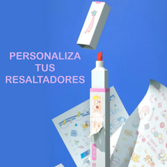 Resaltadores Neón Deli 6 Piezas – Marcatextos con Stickers