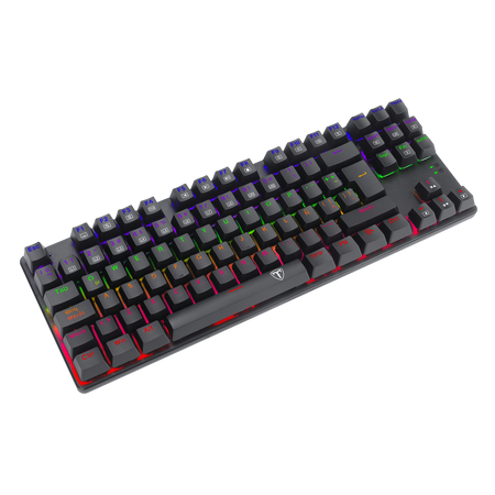 Teclado de juegos RGB, conjunto con cable USB de 104 teclas con luces LED, compatible con PC, Mac, PS4, Xbox One, no requiere batería, diseño ergonómico para accesorios de juegos de PC | T-Dagger Arena 
Teclado Economico Gamer con luces led que cambian 
Luces Rainbow